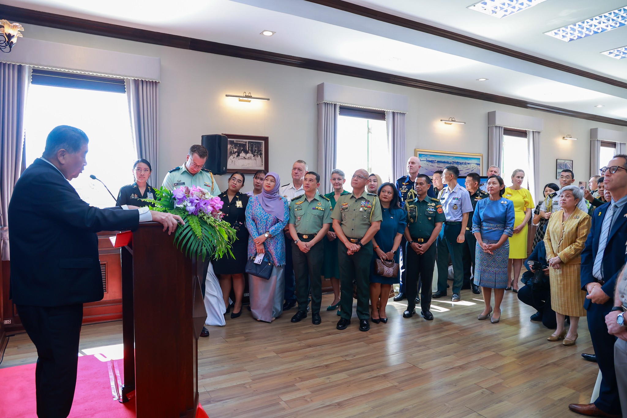 ๕๘ งานเลี้ยงรับรองคณะผู้ช่วยทูตทหารต่างประเทศ ประจำกรุงเทพฯ