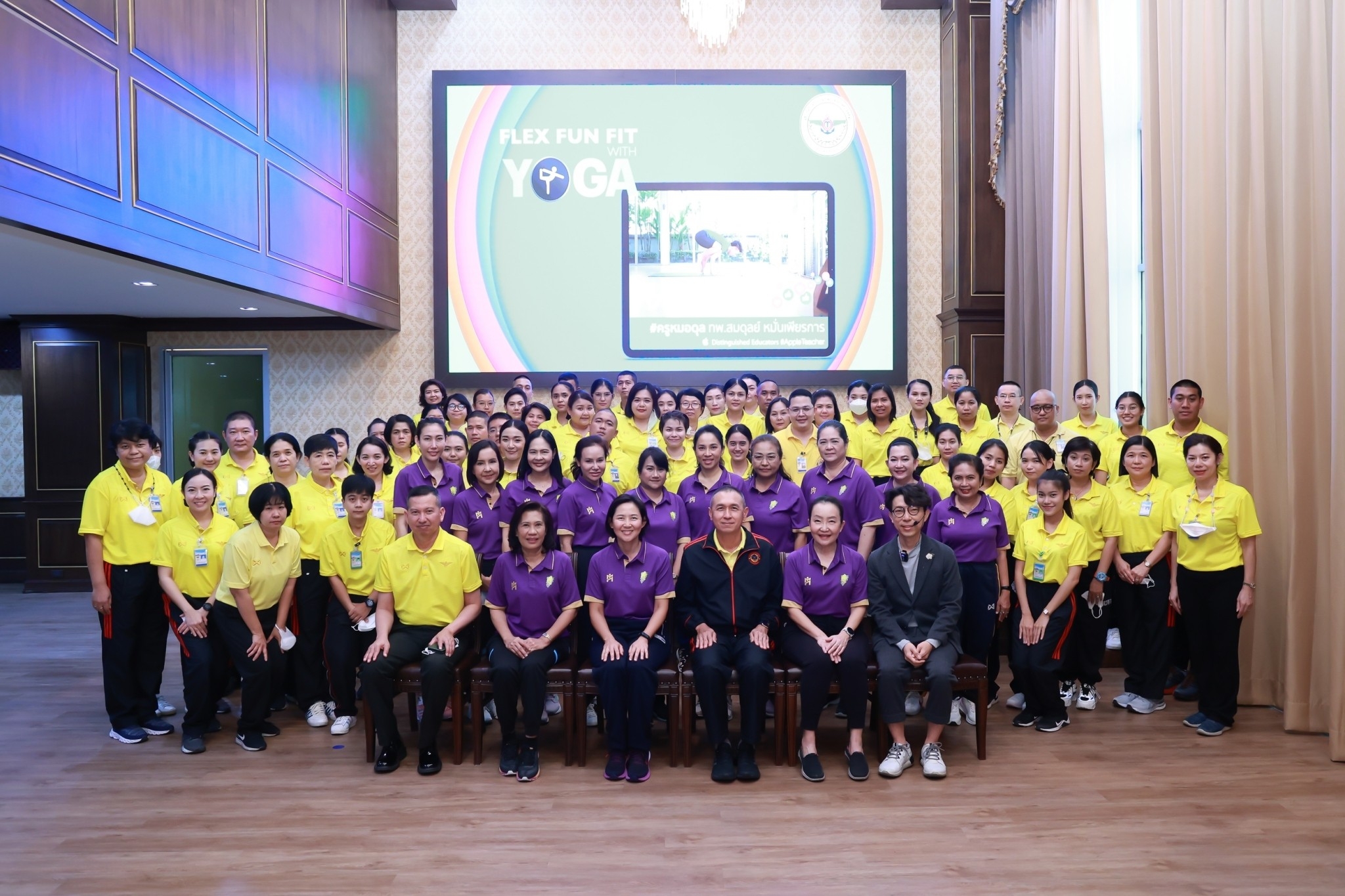 ๐๗๕ นายก สคภ.สป. พร้อมด้วยคณะกรรมการสมาคมฯ ร่วมกิจกรรม “โยคะเสริมความฟิต พิชิตออฟฟิศซินโดรม”