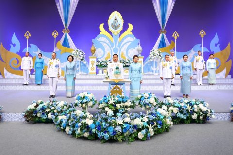 ๙๒ การบันทึกเทปโทรทัศน์อาเศียรวาทถวายพระพรชัยมงคล เนื่องในโอกาสวันเฉลิมพระชนมพรรษาสมเด็จพระนางเจ้...